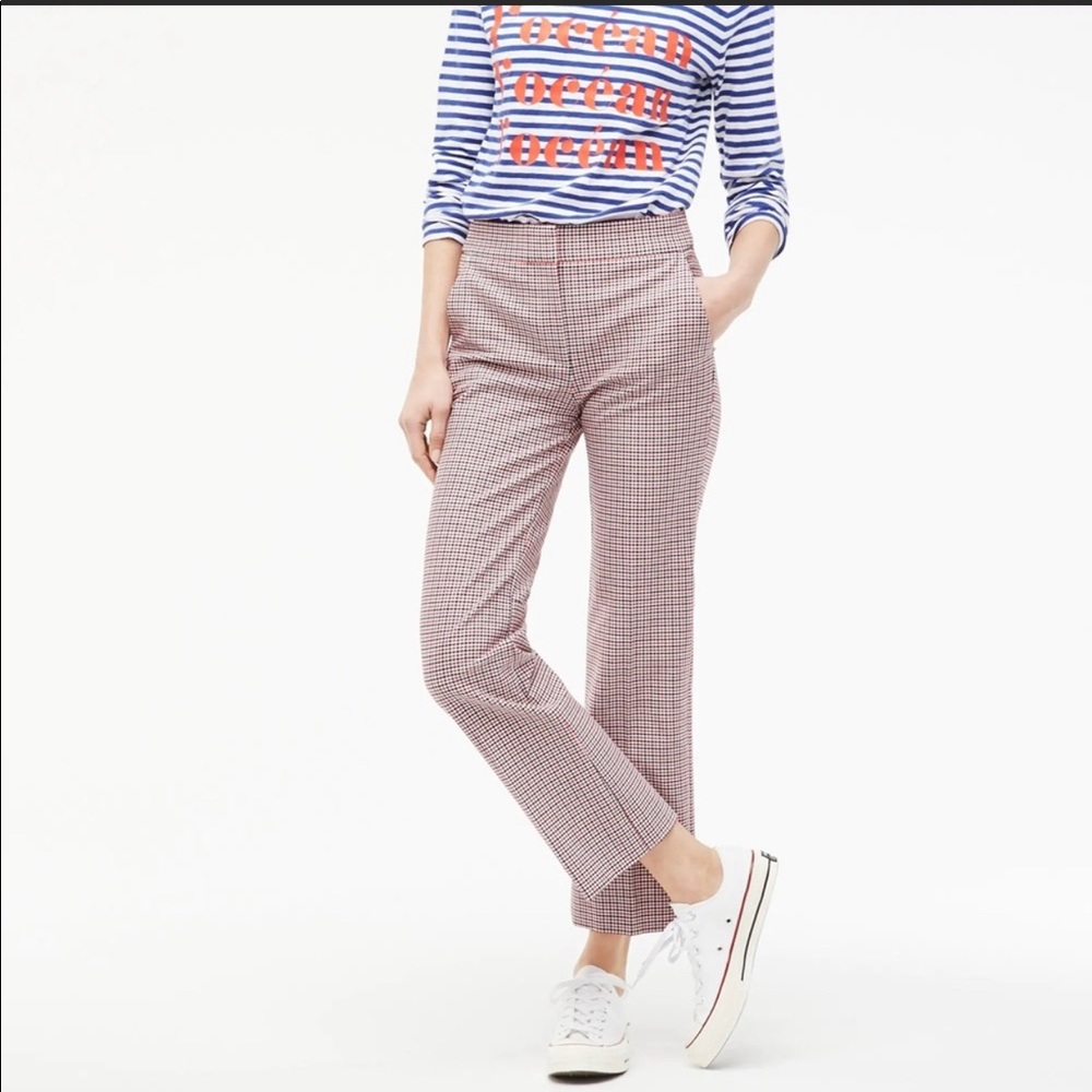 J. Crew Hayden Kickout Crop Plaid Pants NWT Size 6
